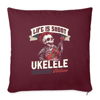Ukulele - Sofakissenbezug 45 x 45 cm - Burgunderrot - Vorne