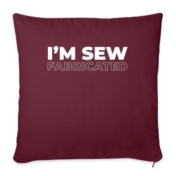 Machine à coudre Machine à coudre - Housse de coussin décorative 45 x 45 cm - bordeaux - Devant