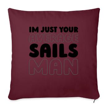 Voile, Voile, Voilier - Housse de coussin décorative 45 x 45 cm - bordeaux - Devant