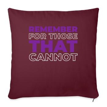 Alzheimer - Housse de coussin décorative 45 x 45 cm - bordeaux - Devant