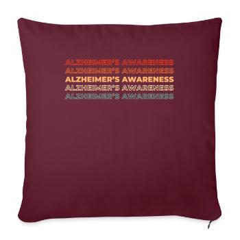 Alzheimer - Housse de coussin décorative 45 x 45 cm - bordeaux - Devant