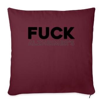 Alzheimer - Housse de coussin décorative 45 x 45 cm - bordeaux - Devant
