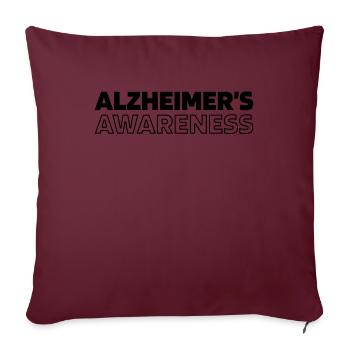 Alzheimer - Housse de coussin décorative 45 x 45 cm - bordeaux - Devant