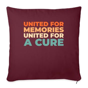 Alzheimer Soutien à la maladie d’Alzheimer - Housse de coussin décorative 45 x 45 cm - bordeaux - Devant
