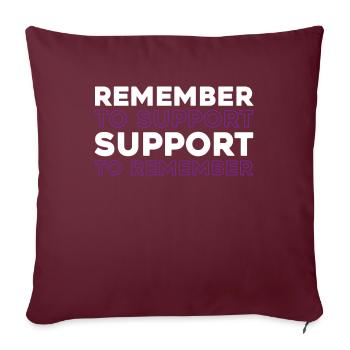 Alzheimer Soutien à la maladie d’Alzheimer - Housse de coussin décorative 45 x 45 cm - bordeaux - Devant