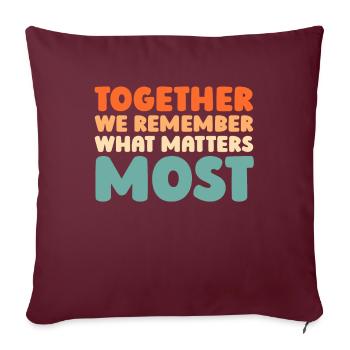 Alzheimer Soutien à la maladie d’Alzheimer - Housse de coussin décorative 45 x 45 cm - bordeaux - Devant