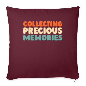 Alzheimer Soutien à la maladie d’Alzheimer - Housse de coussin décorative 45 x 45 cm - bordeaux - Devant