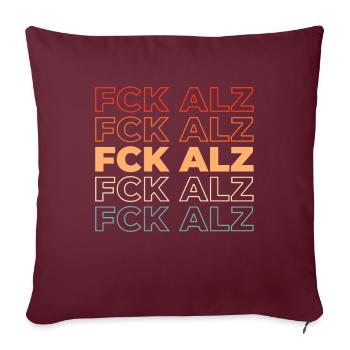 Alzheimer - Housse de coussin décorative 45 x 45 cm - bordeaux - Devant