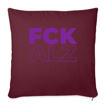 Alzheimer - Housse de coussin décorative 45 x 45 cm - bordeaux - Devant