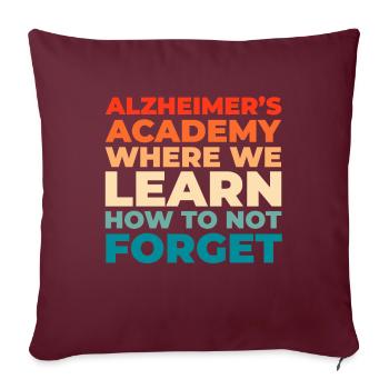 Alzheimer - Housse de coussin décorative 45 x 45 cm - bordeaux - Devant