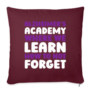 Maladie d’Alzheimer - Housse de coussin décorative 45 x 45 cm - bordeaux - Devant