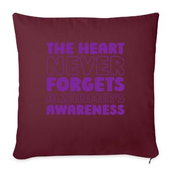 Alzheimer Soutien à la maladie d’Alzheimer - Housse de coussin décorative 45 x 45 cm - bordeaux - Devant