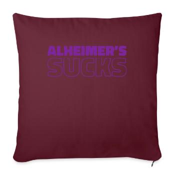 Alzheimer Drôle Alzheimer - Housse de coussin décorative 45 x 45 cm - bordeaux - Devant