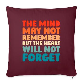 Alzheimer Soutien à la maladie d’Alzheimer - Housse de coussin décorative 45 x 45 cm - bordeaux - Devant