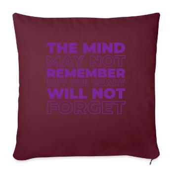 Alzheimer Soutien à la maladie d’Alzheimer - Housse de coussin décorative 45 x 45 cm - bordeaux - Devant