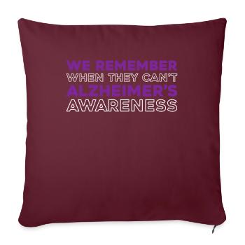 Alzheimer - Housse de coussin décorative 45 x 45 cm - bordeaux - Devant