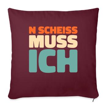 Humour noir n Je dois - Housse de coussin décorative 45 x 45 cm - bordeaux - Devant