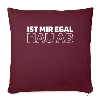 Je m’en fous de l’humour noir Sortez - Housse de coussin décorative 45 x 45 cm - bordeaux - Devant
