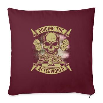 Jeu de société Jeu de société Squelette - Housse de coussin décorative 45 x 45 cm - bordeaux - Devant