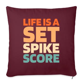 Volleyball Volleyballer - Sofakissenbezug 45 x 45 cm - Burgunderrot - Vorne