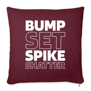 Joueurs de volley-ball - Housse de coussin décorative 45 x 45 cm - bordeaux - Devant