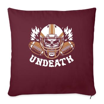 Mort-vivant du football américain - Housse de coussin décorative 45 x 45 cm - bordeaux - Devant