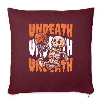 Basketball Basketballer Skelett Undeath - Sofakissenbezug 45 x 45 cm - Burgunderrot - Vorne