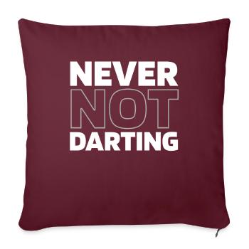Joueur de fléchettes - Housse de coussin décorative 45 x 45 cm - bordeaux - Devant