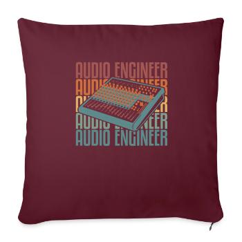 Ingénieur du son Ingénieur du son - Housse de coussin décorative 45 x 45 cm - bordeaux - Devant