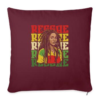 Reggae - Sofakissenbezug 45 x 45 cm - Burgunderrot - Vorne