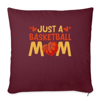 Basketteur Basketteur Juste Une Maman Basketteur - Housse de coussin décorative 45 x 45 cm - bordeaux - Devant
