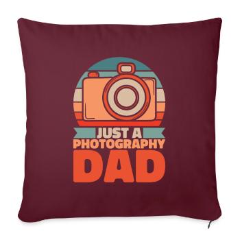 Fotograf Fotografie Kamera Vater - Sofakissenbezug 45 x 45 cm - Burgunderrot - Vorne