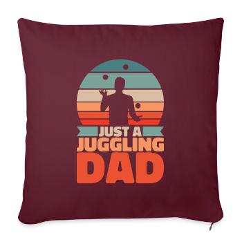 Papa jongleur juste un papa jongleur - Housse de coussin décorative 45 x 45 cm - bordeaux - Devant