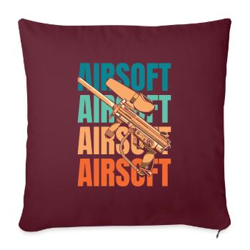 Airsoft - Sofakissenbezug 45 x 45 cm - Burgunderrot - Vorne
