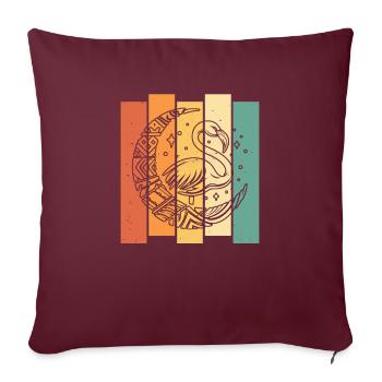 Flamingo Tribal Phases de Lune - Housse de coussin décorative 45 x 45 cm - bordeaux - Devant