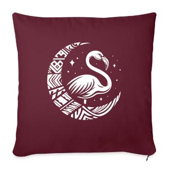 Flamingo Tribal Phases de Lune - Housse de coussin décorative 45 x 45 cm - bordeaux - Devant