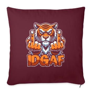 Tigre Idgaf - Housse de coussin décorative 45 x 45 cm - bordeaux - Devant