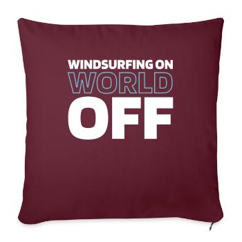 Windsurfen Windsurfer Planche à voile Planche à voile sur World Off - Housse de coussin décorative 45 x 45 cm - bordeaux - Devant