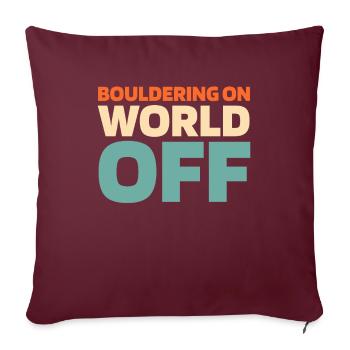 Bloc Bloc Bloc On World Off - Housse de coussin décorative 45 x 45 cm - bordeaux - Devant