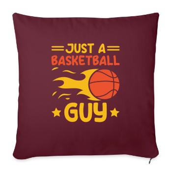 Basketteur Basketteur Juste Un Basketteur Homme - Housse de coussin décorative 45 x 45 cm - bordeaux - Devant