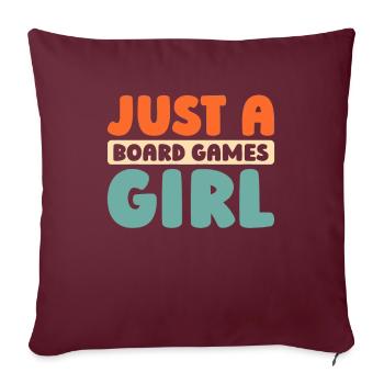 Jeu de société Jeu de société - Housse de coussin décorative 45 x 45 cm - bordeaux - Devant