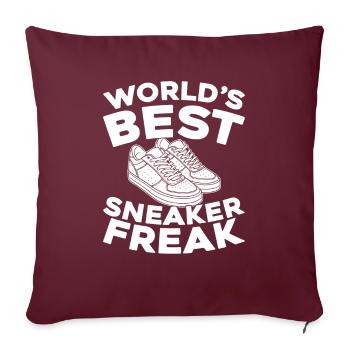 Sneakers Worlds Best Sneaker Head - Housse de coussin décorative 45 x 45 cm - bordeaux - Devant