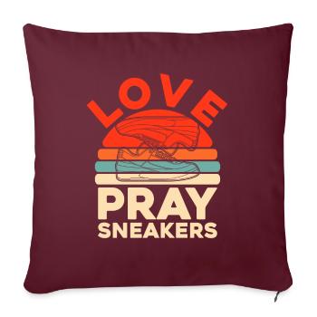 Baskets Christian - Housse de coussin décorative 45 x 45 cm - bordeaux - Devant