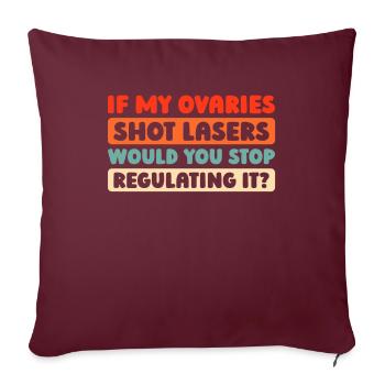 Feminist Feminismus If My Uterus Shot Bullets - Sofakissenbezug 45 x 45 cm - Burgunderrot - Vorne