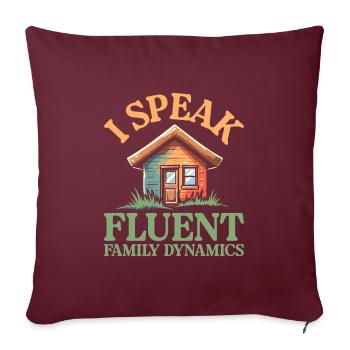 Thérapeute familiale - Housse de coussin décorative 45 x 45 cm - bordeaux - Devant