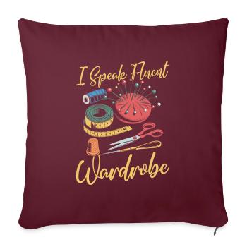 Costume - Housse de coussin décorative 45 x 45 cm - bordeaux - Devant