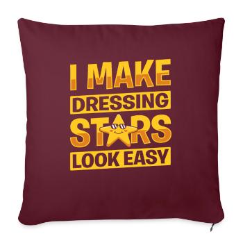 Costume - Housse de coussin décorative 45 x 45 cm - bordeaux - Devant