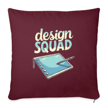 Équipe de graphistes - Housse de coussin décorative 45 x 45 cm - bordeaux - Devant