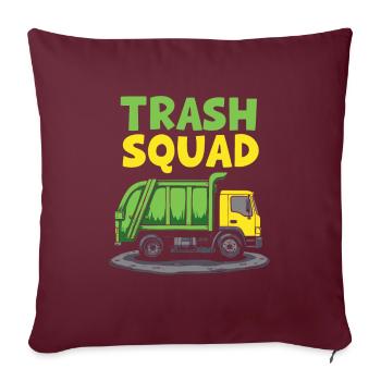 Éboueur Éboueur Squad - Housse de coussin décorative 45 x 45 cm - bordeaux - Devant