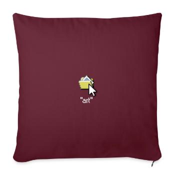 ART - Housse de coussin décorative 45 x 45 cm - bordeaux - Devant